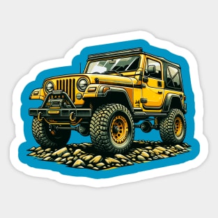 Offroad yellow Jeep Sticker
